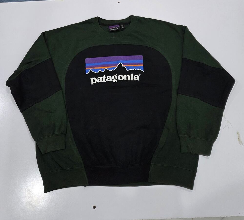 Vintage Patagonia Reworked Sweatshirt – Unique Upcycled Paneled Jumper Size XXL